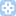 A blue cross with four rectangles stopping short of a point.