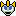 A stylised green portrait of a frog’s head, with big blue eyes, three yellow horns, looking upwards while smiling.